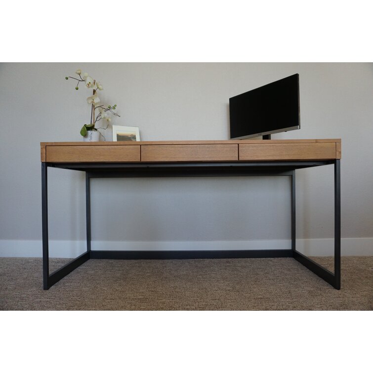 Sheffield 2 drawer 1115mm deals desk black and walnut